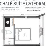 PLANTA CHALÉ SUÍTE CATEDRAL 18M2