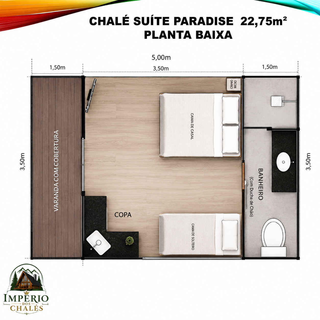 Planta Chalé Suíte Paradise