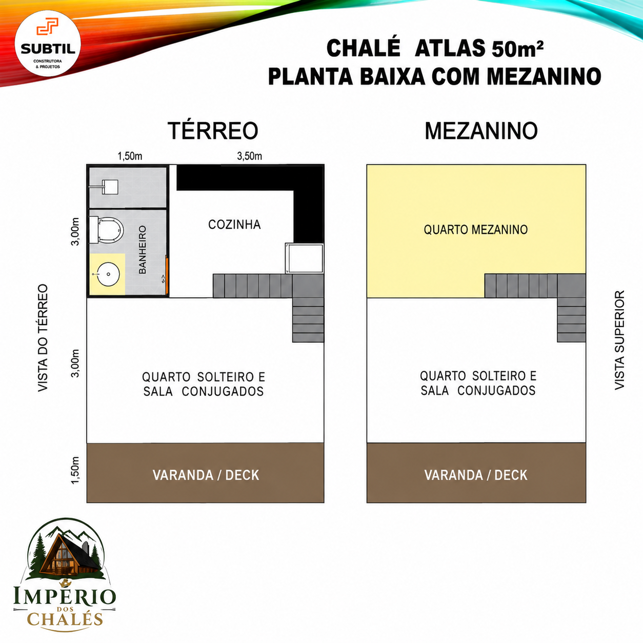 Planta baixa Chalé Atlas