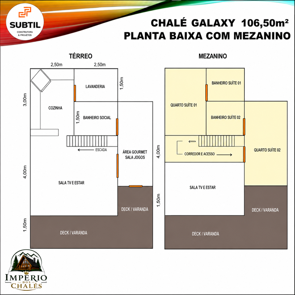 Planta baixa Chalé Galaxy