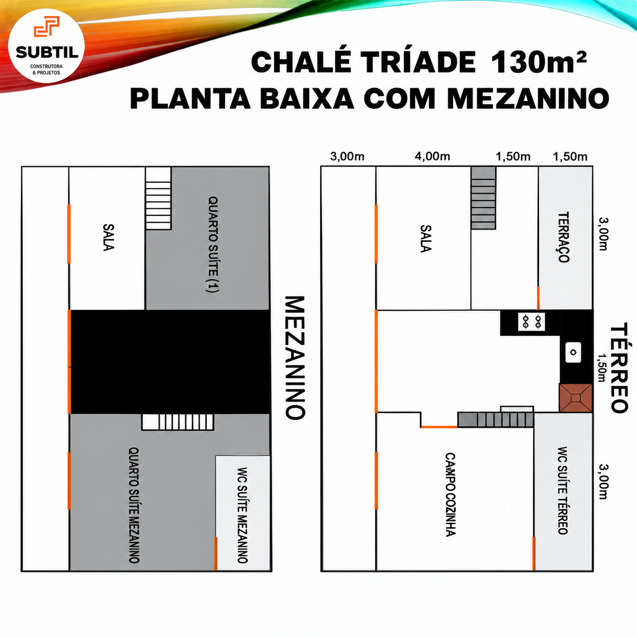 Planta baixa Chalé Tríade